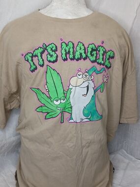 Miken Beige Shirt with Blue Logo
